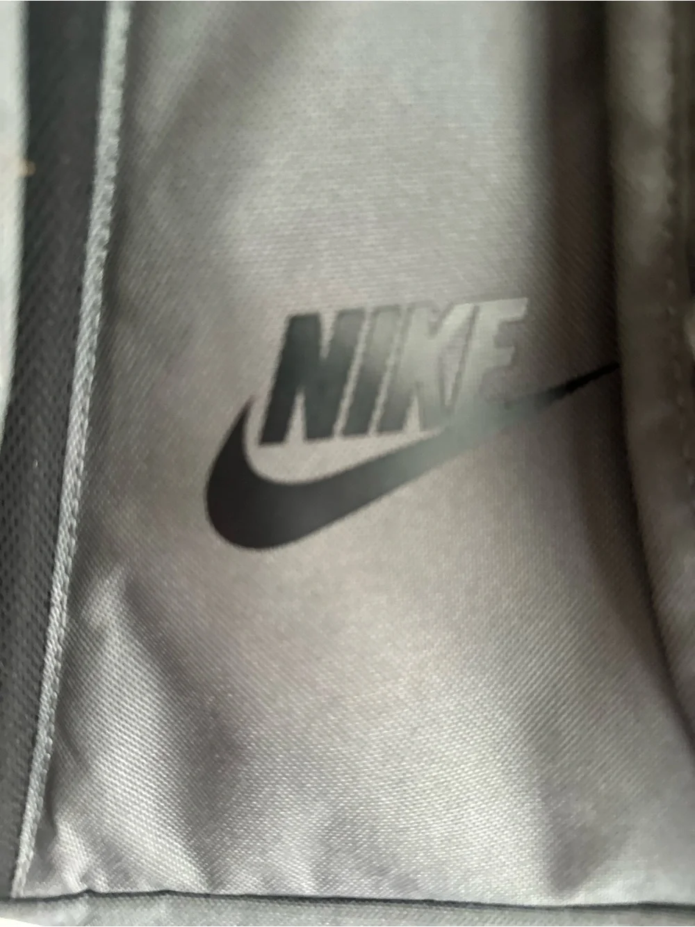 Nike Backpack Gray Black Large Swoosh Logo School Laptop Book Bag